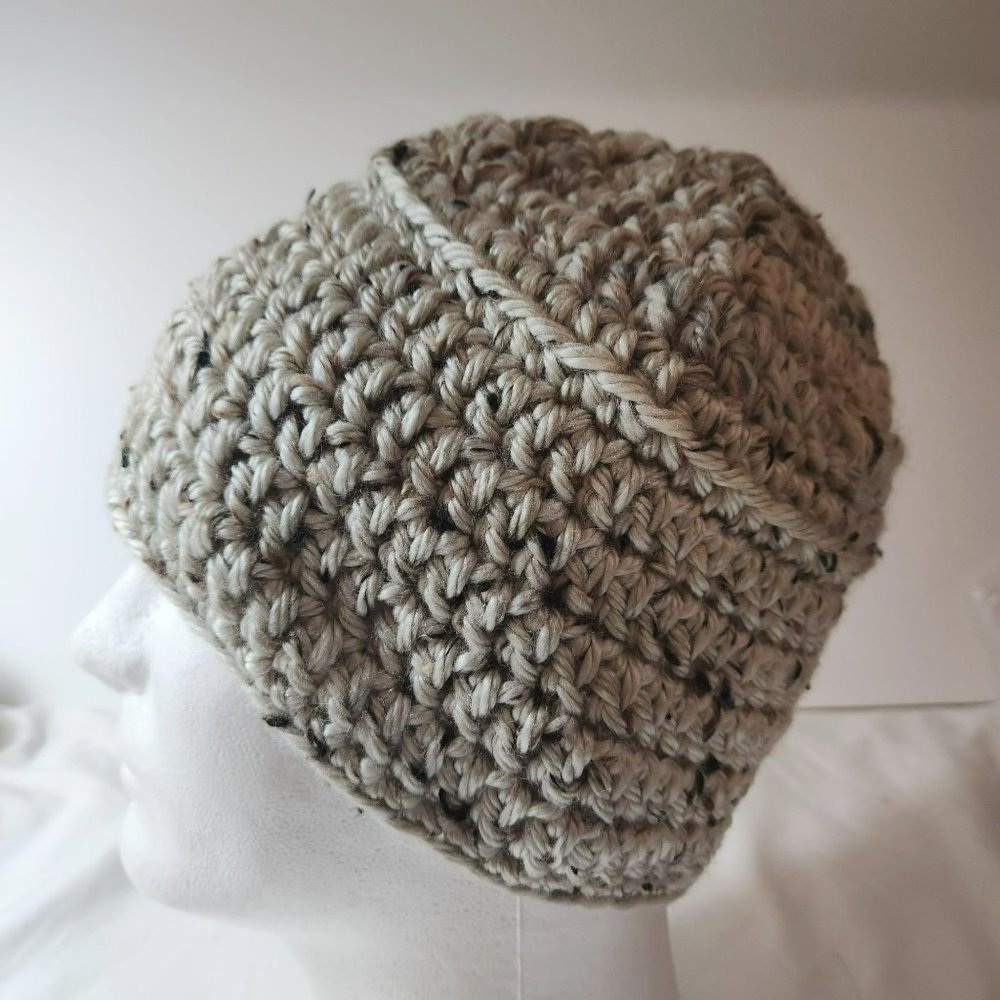 Beanie Winter Hat Aran Wool Blend machine wash and dry
